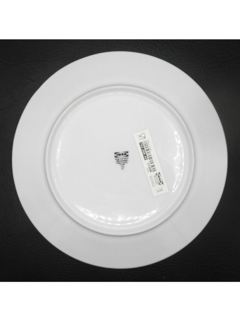 IKEA 17208 White Dinner Plates Set of 4 Made in Turkey 10.25 Inches Slanted Rim - Picture 6 of 7